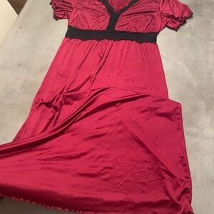 Elegant Red and Black Dress